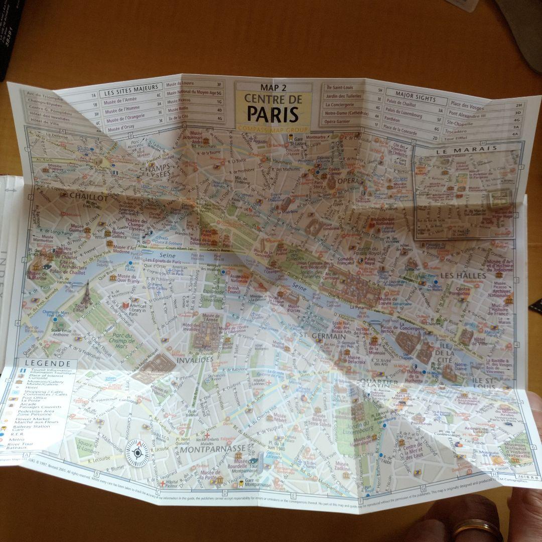 【レア】モンブラン　オリンピック　パリのマップ＆旅行ガイド地図
