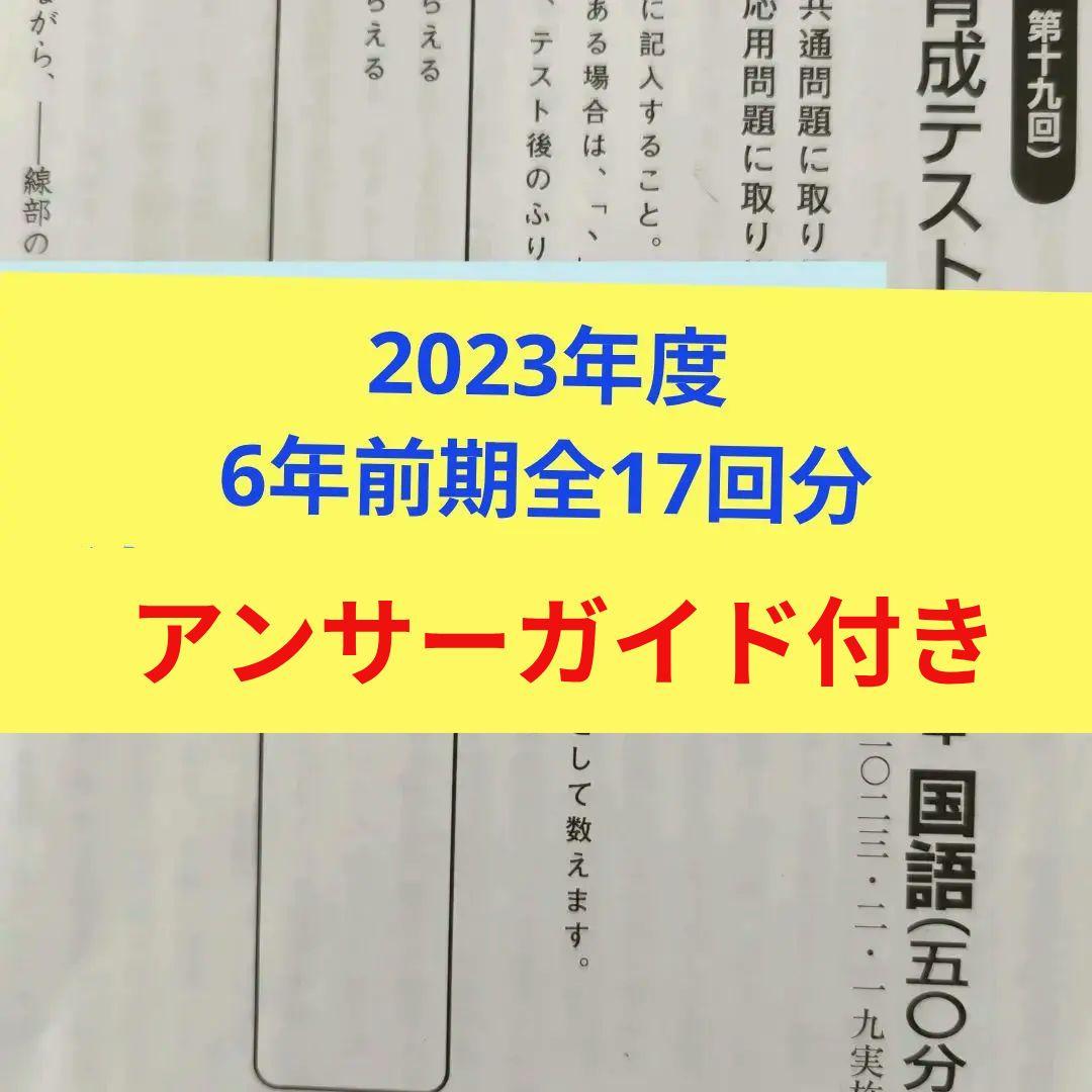 2023年度 日能研6年前期学習力育成テスト全17回分アンサーガイド付き