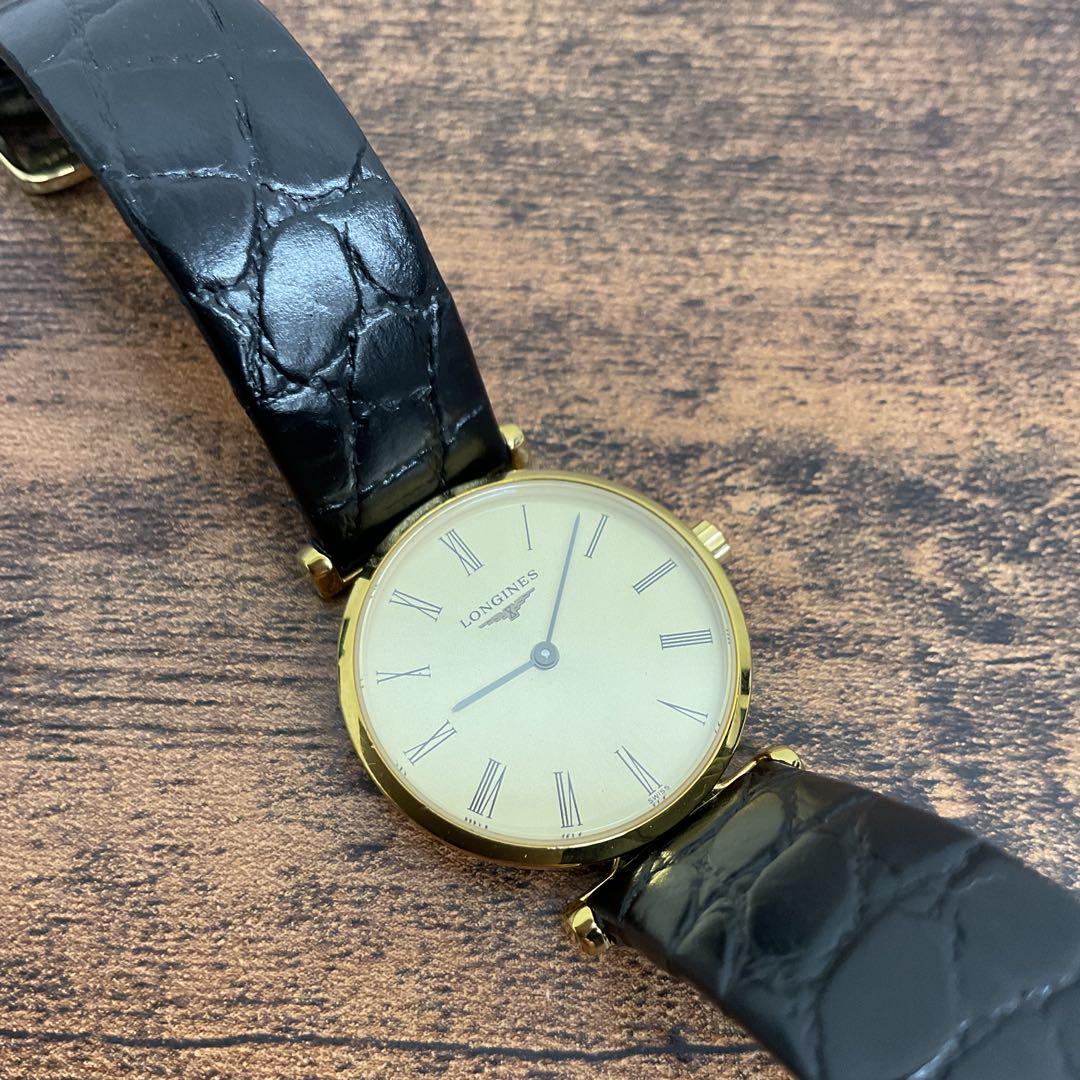LONGINES ロンジン グランドクラシック クォーツ ゴールド文字盤 不動