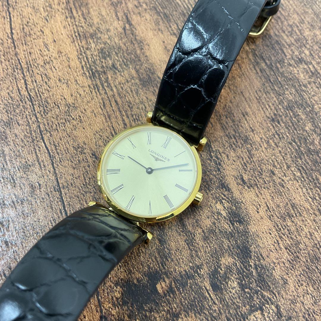 LONGINES ロンジン グランドクラシック クォーツ ゴールド文字盤 不動