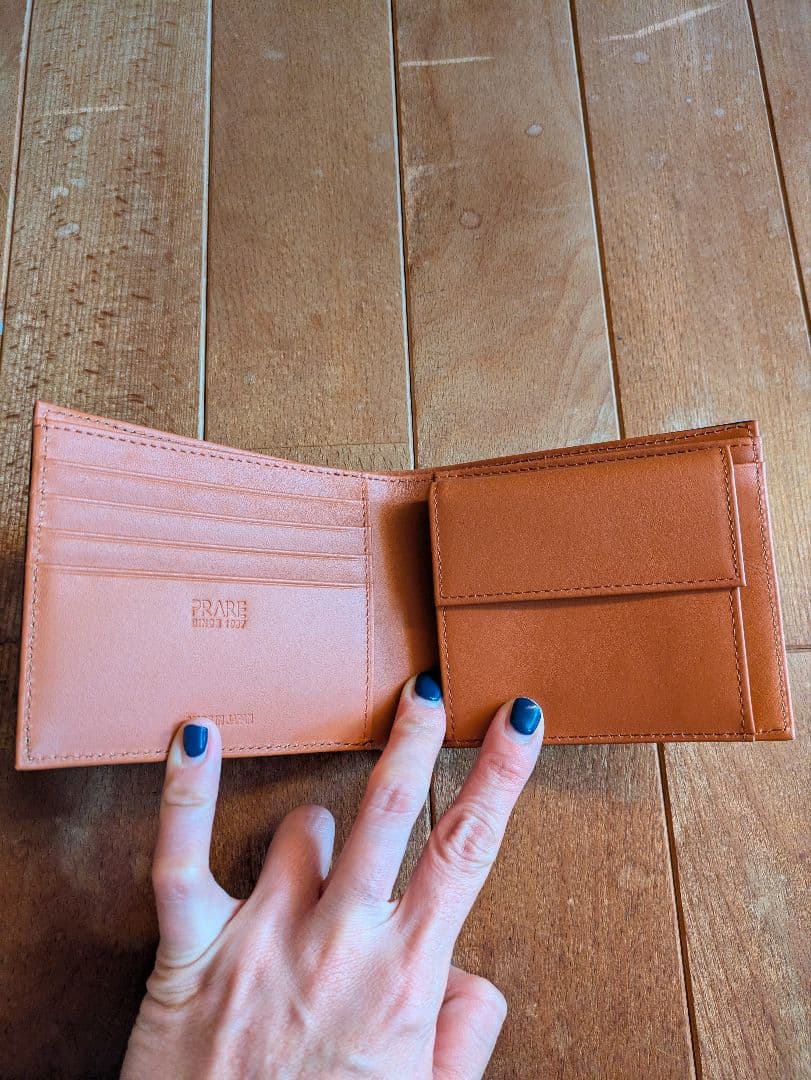 プレリー　二つ折り　コードバン