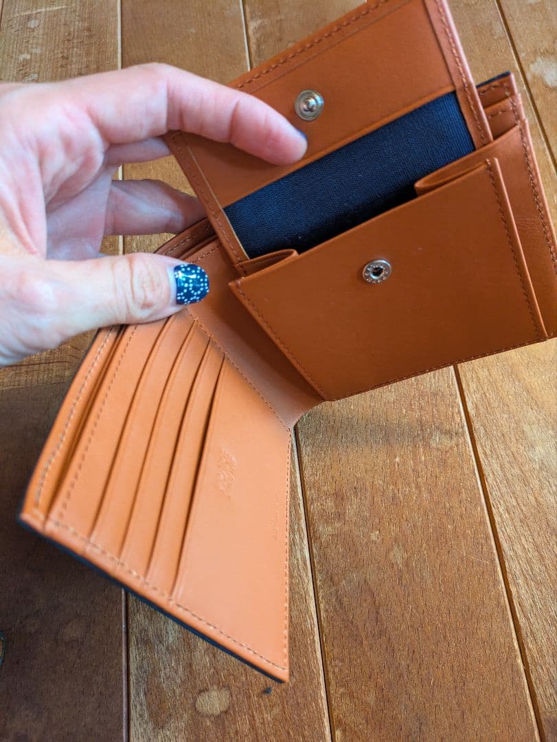 プレリー　二つ折り　コードバン