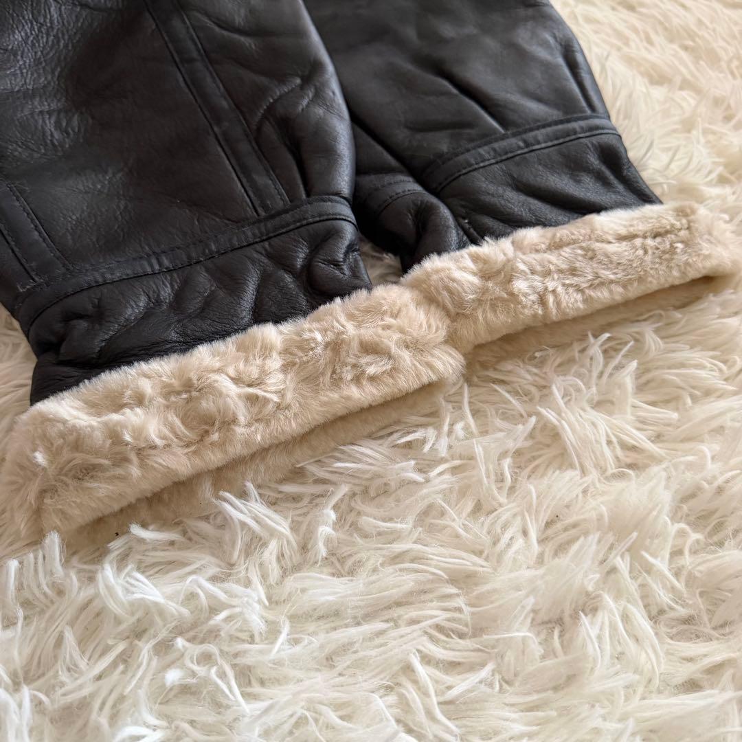 【美品】サントリー BOSS ボスジャン フライトジャケット　レザー　M