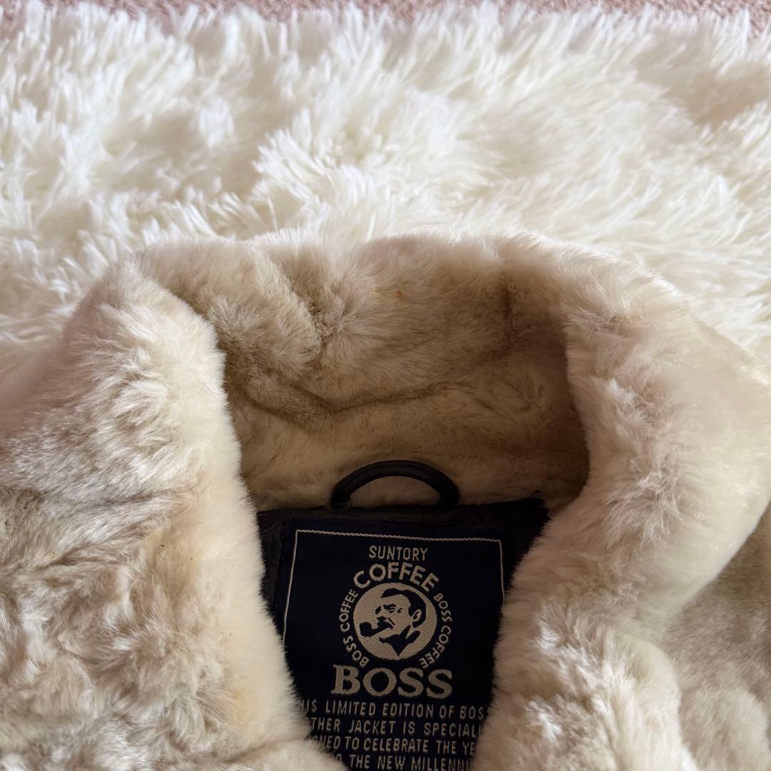 【美品】サントリー BOSS ボスジャン フライトジャケット　レザー　M