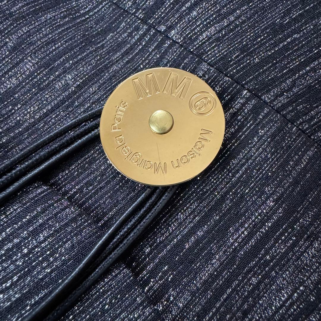 未使用 メゾンマルジェラ ロングコート ラメ メランジ 玉紐 金釦 イタリア製