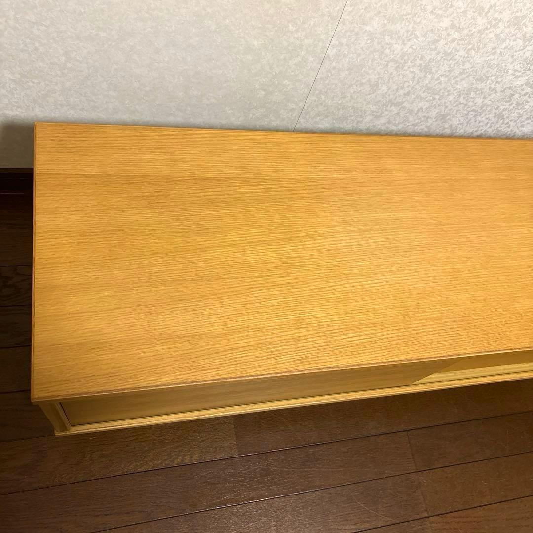 【美品】 無印良品 オーク材 AVラック 薄型 (引戸) テレビボード