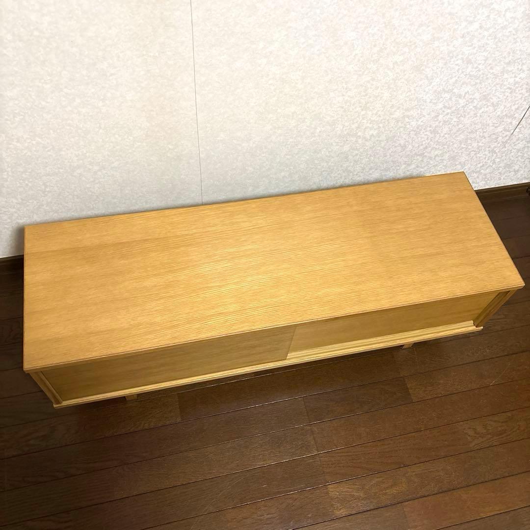 【美品】 無印良品 オーク材 AVラック 薄型 (引戸) テレビボード