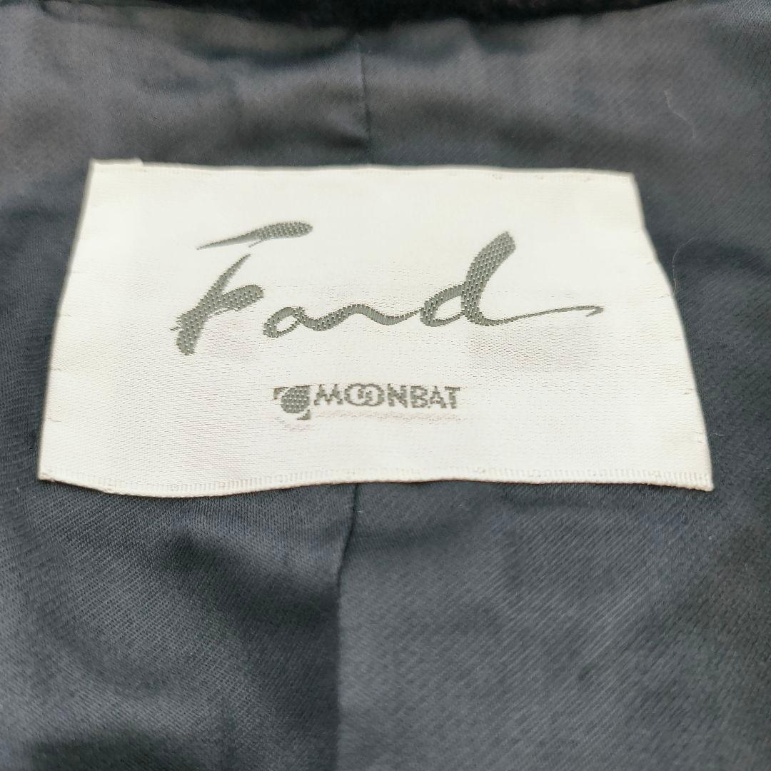 fond ブラック シェアードミンク デザインコート 9〜11号 総柄