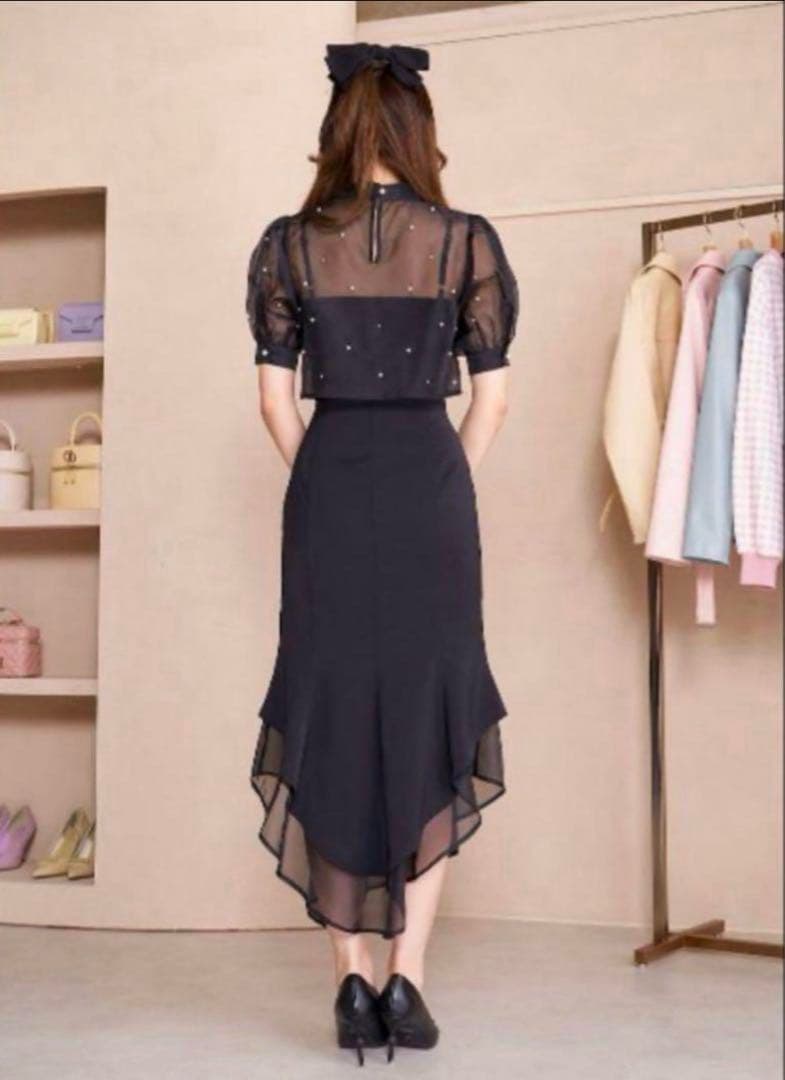 Darich パールデザインイレヘムマーメイドドレス