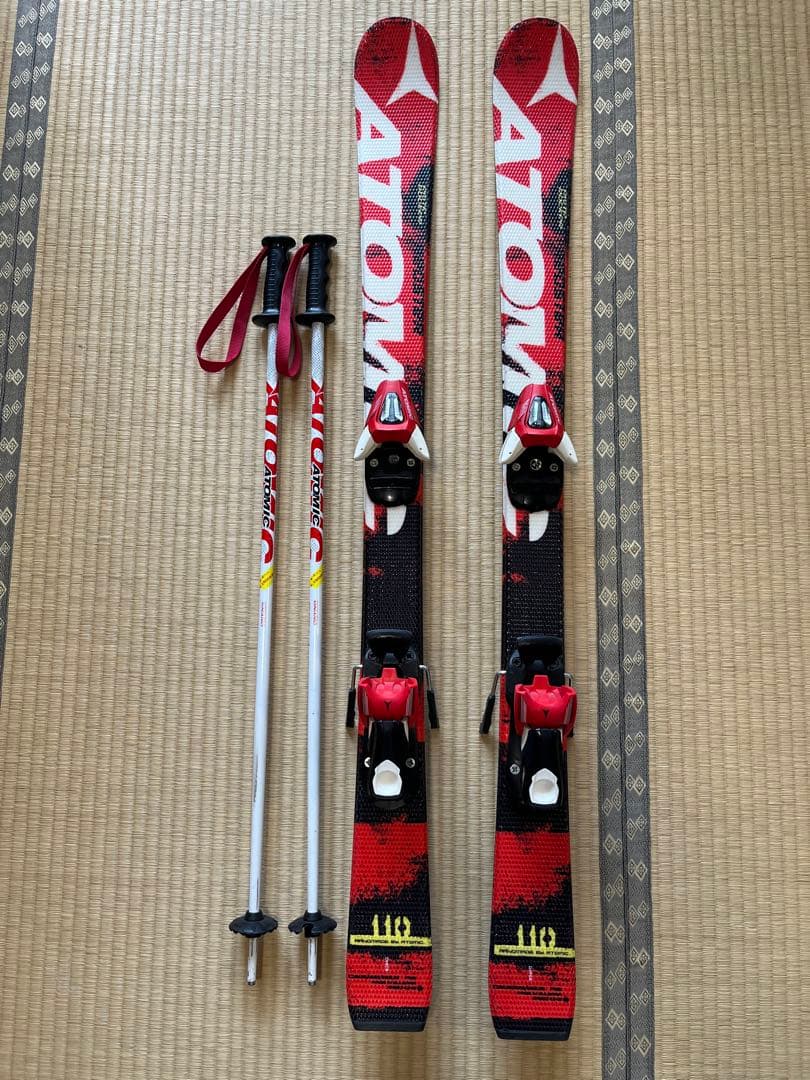 ATOMIC REDSTAR スキー板 子供用　110cm ストック付