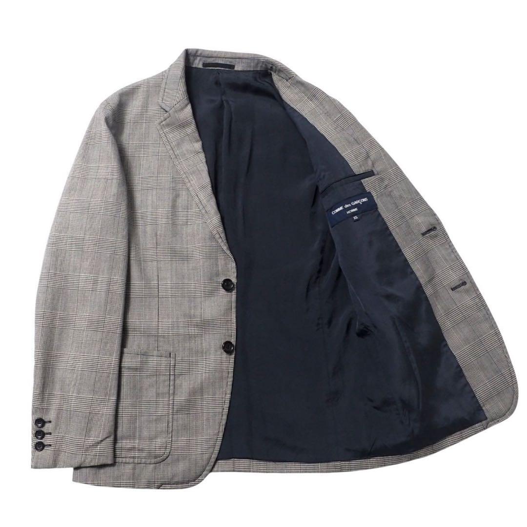 定価11万円 コムデギャルソンオム グレー チェック柄 テーラードジャケット