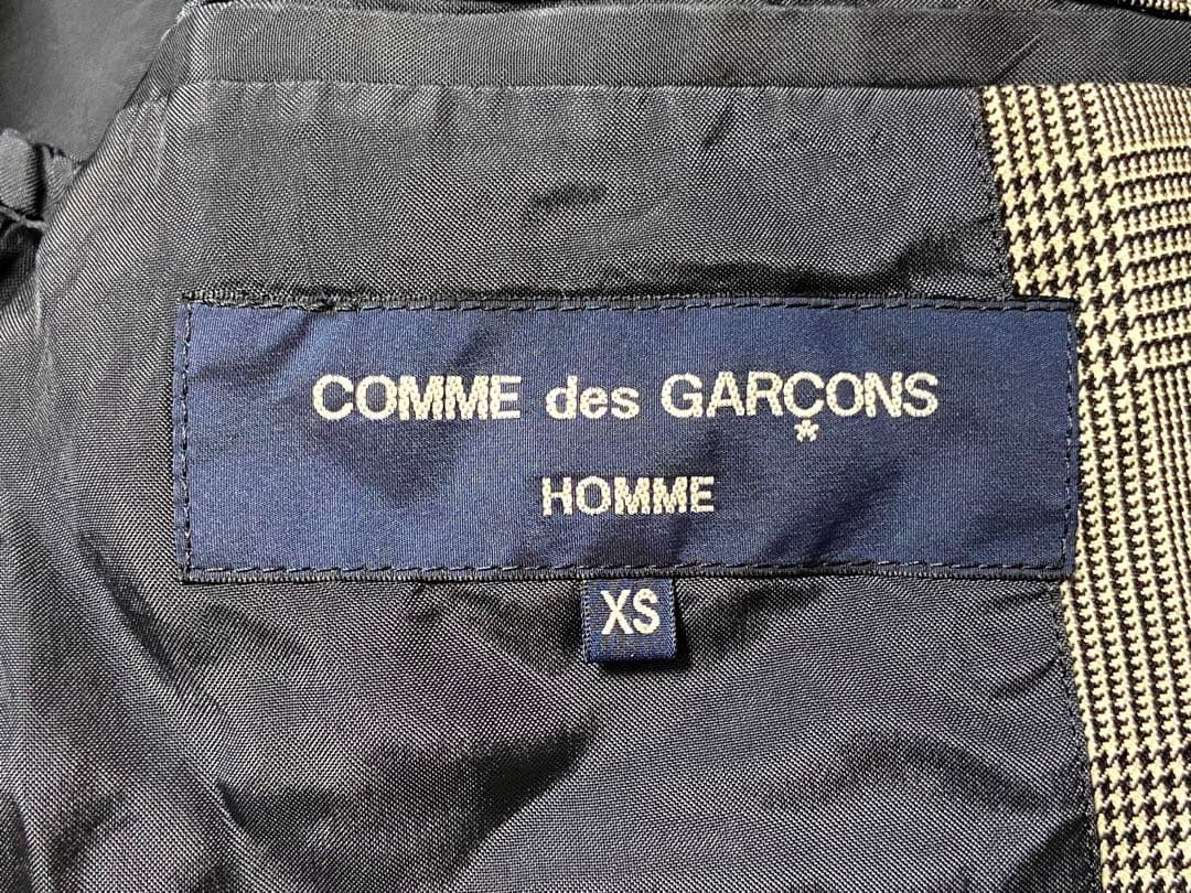 定価11万円 コムデギャルソンオム グレー チェック柄 テーラードジャケット