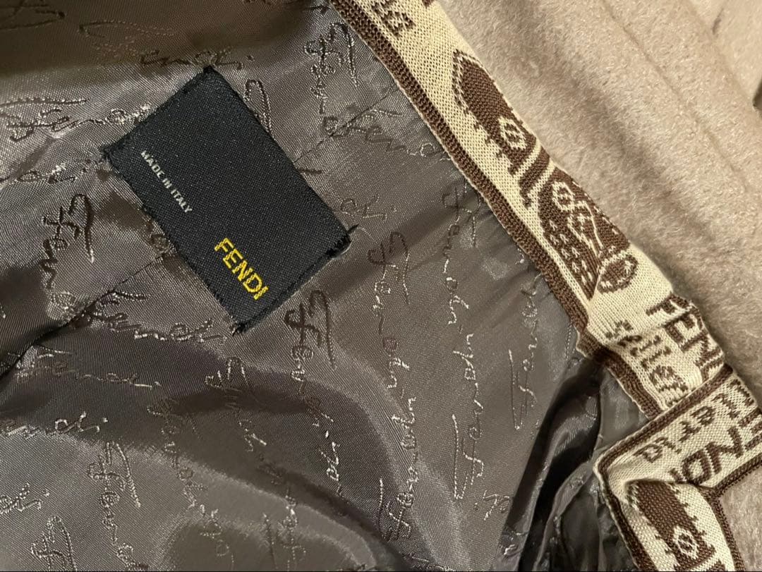FENDI カシミア100%ベージュ トレンチコート