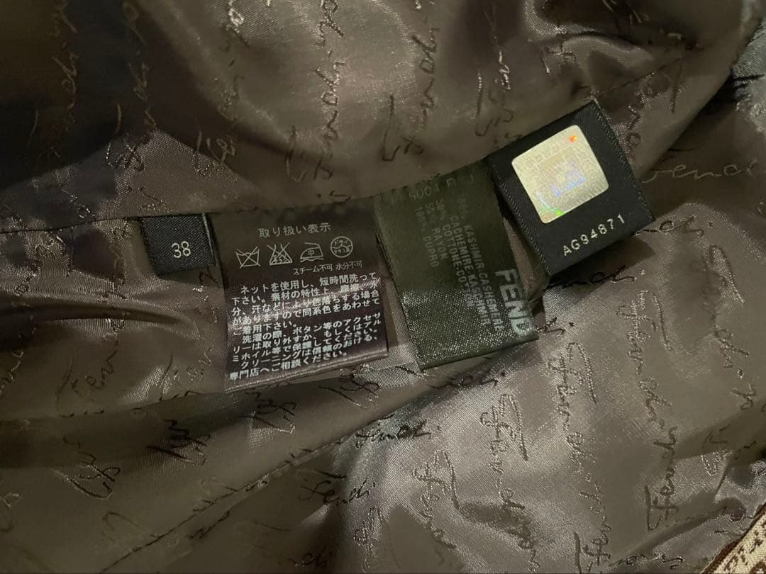 FENDI カシミア100%ベージュ トレンチコート