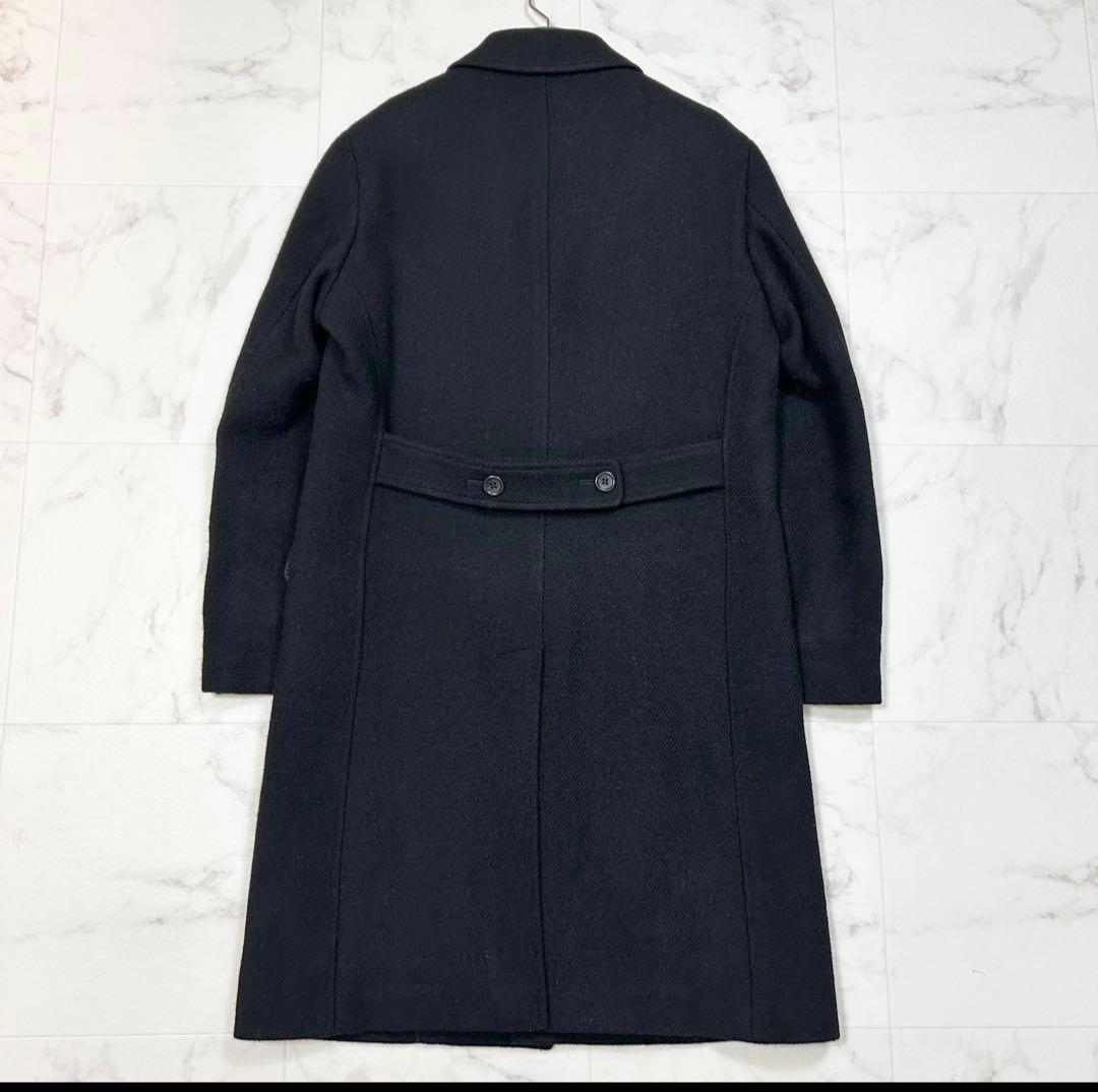 Beams heart ハリスツイード製　チェスターコート　XL　黒　日本製