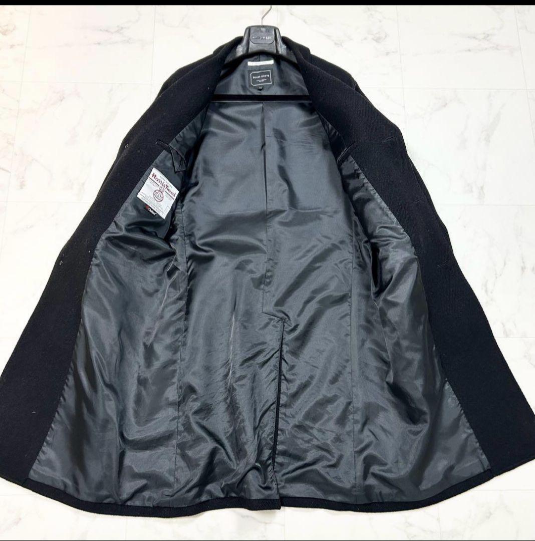 Beams heart ハリスツイード製　チェスターコート　XL　黒　日本製