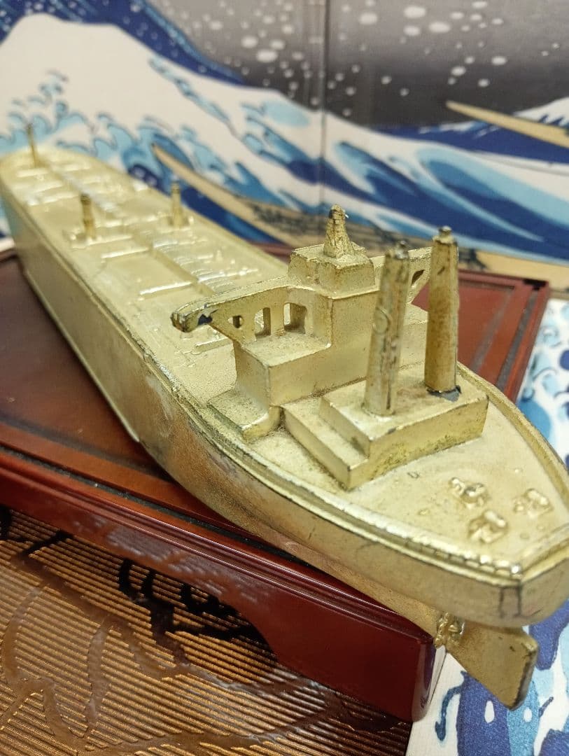 グロブティックトーキョータンカー１９７３年当時物金属製模型オブジェ置物飾り