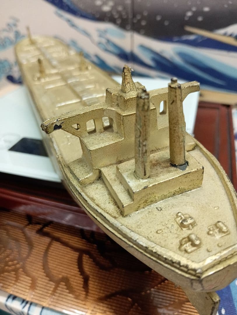 グロブティックトーキョータンカー１９７３年当時物金属製模型オブジェ置物飾り