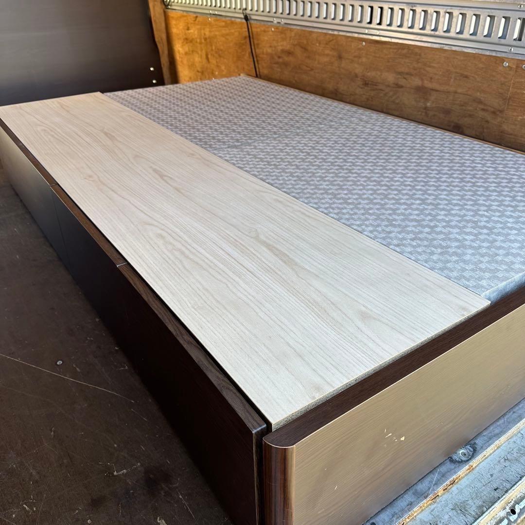 フランスベッド シングル 木製品 マットレス付 引き出し付 洗濯機