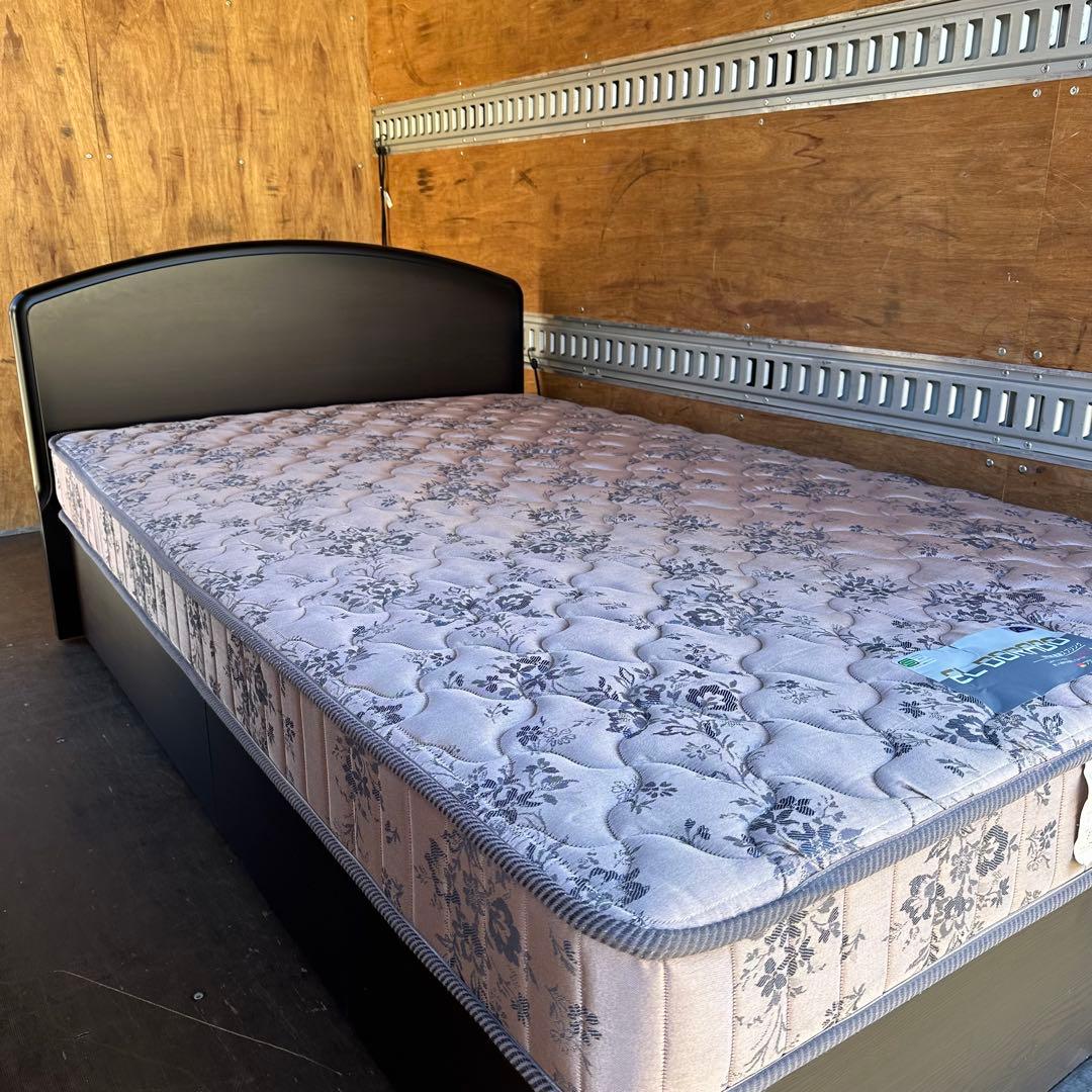 フランスベッド シングル 木製品 マットレス付 引き出し付 洗濯機