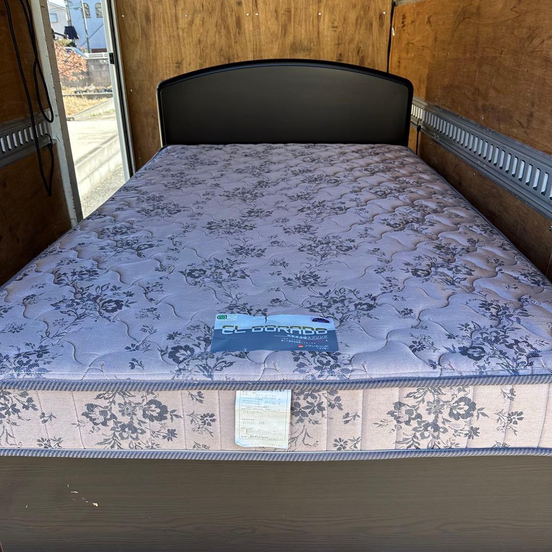 フランスベッド シングル 木製品 マットレス付 引き出し付 洗濯機