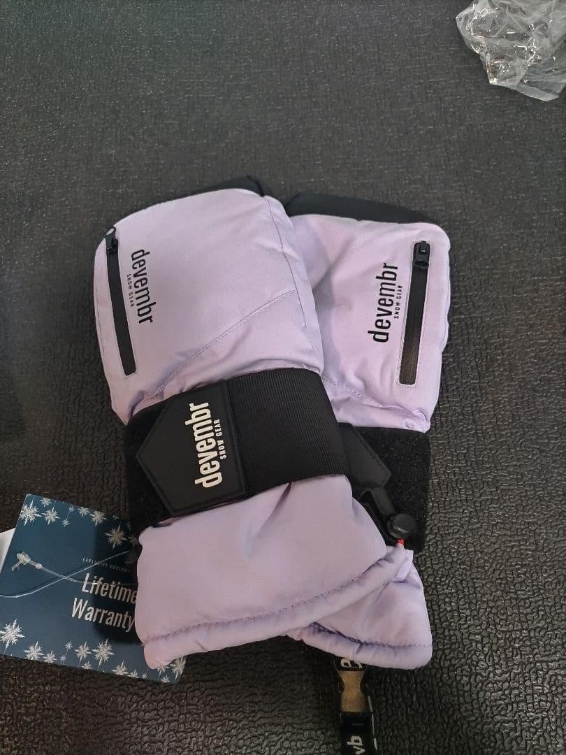 スキーグローブ　サイズL 紫色