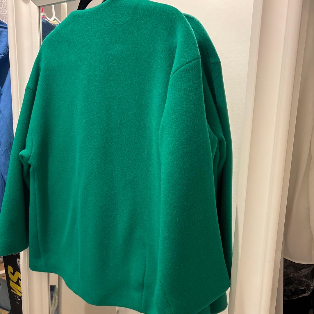 NOLLEY'S ノーカラージャケット グリーン