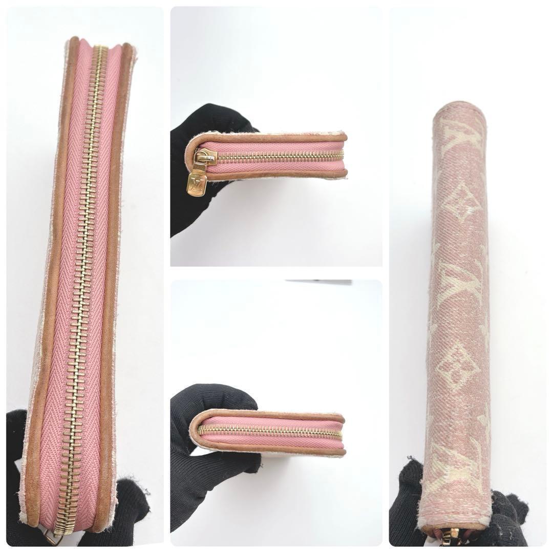 IC搭載　ルイヴィトン　ジッピーウォレット　デニム　ジャガード　モノグラム