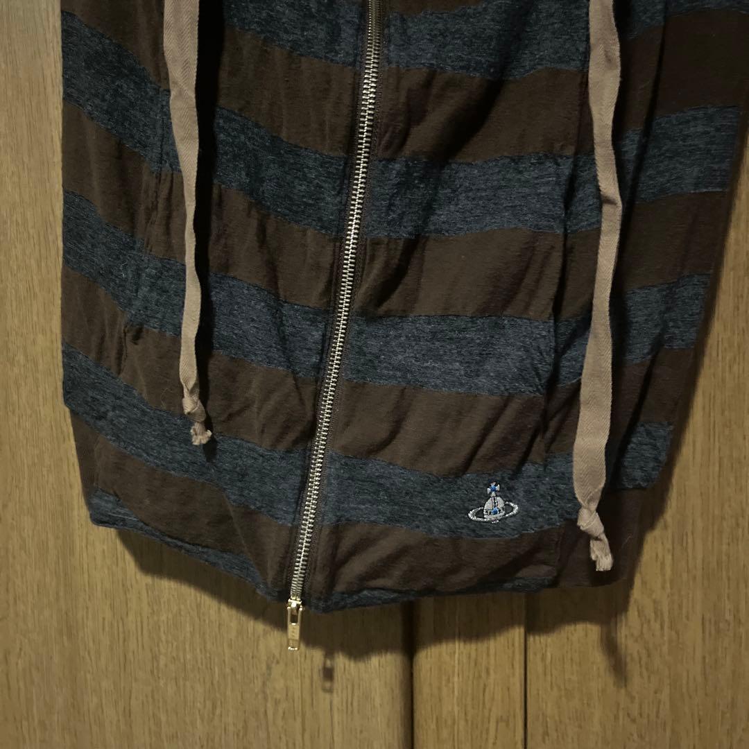 ヴィヴィアン　ボーダー　パーカー　ノースリーブ