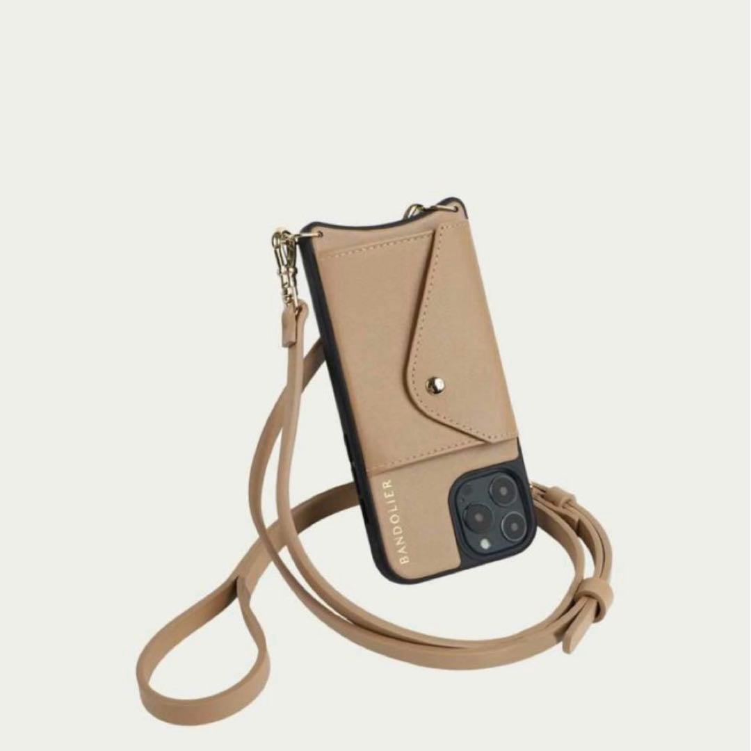 ◆バンドリヤー ドナ サイドスロット タン iPhone15 BANDOLIER