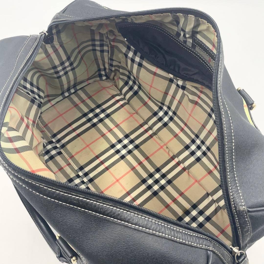 バーバリーゴルフ ボストンバッグ ノバチェック 2way 大容量 ブラック