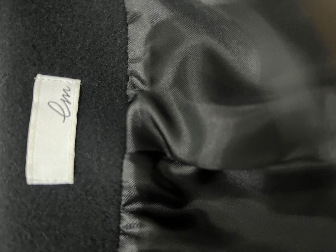 美品☆エムドットem. 裾ファーコート ブラック