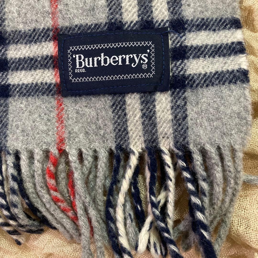 【美品】バーバリーロンドン ブランケットノバチェック 大判 マフラー　２枚セット