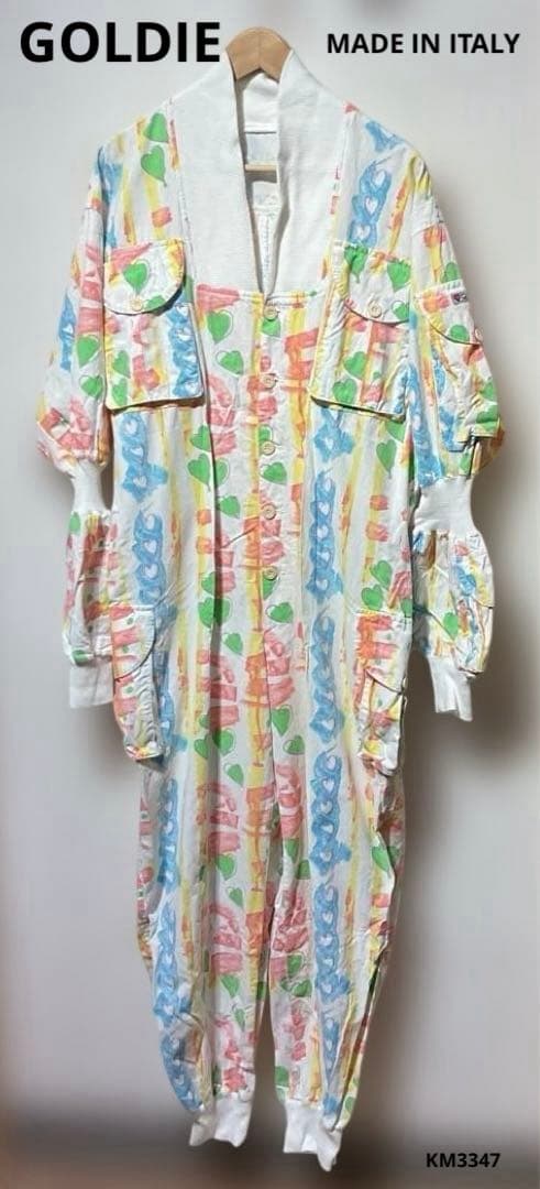 GOLDIE ジャンプスーツ　オールインワン　　つなぎ　ハート　イタリア製　古着