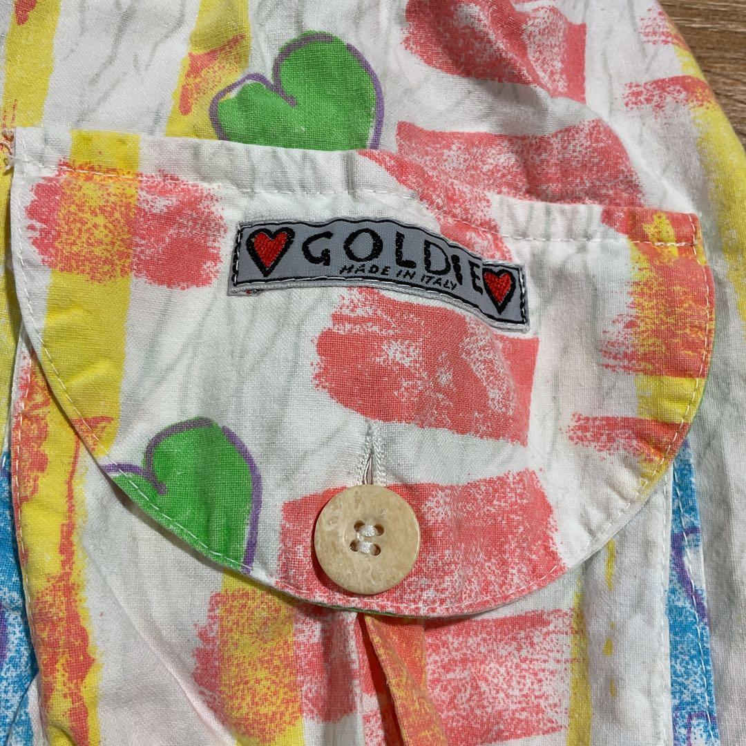 GOLDIE ジャンプスーツ　オールインワン　　つなぎ　ハート　イタリア製　古着