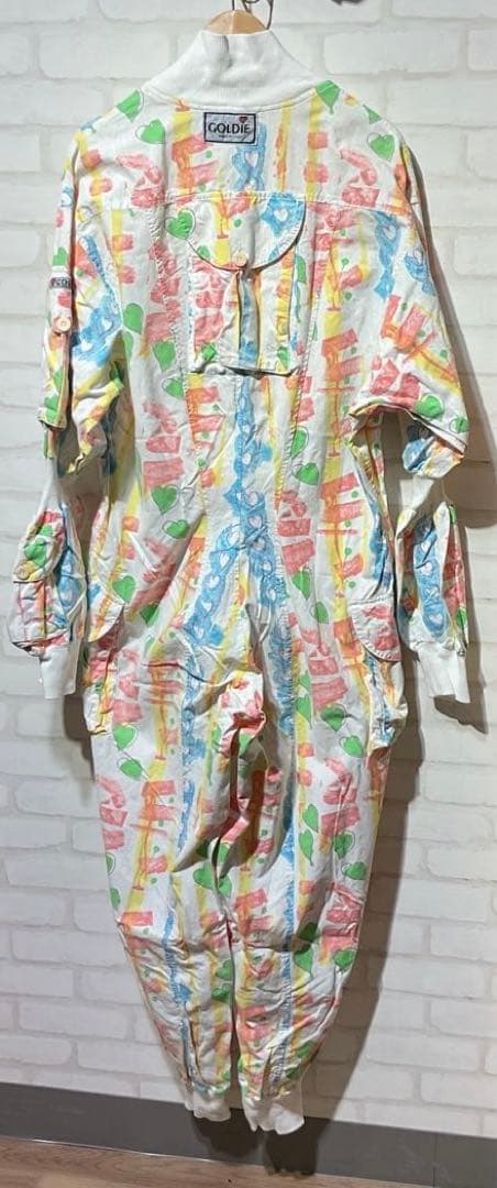 GOLDIE ジャンプスーツ　オールインワン　　つなぎ　ハート　イタリア製　古着