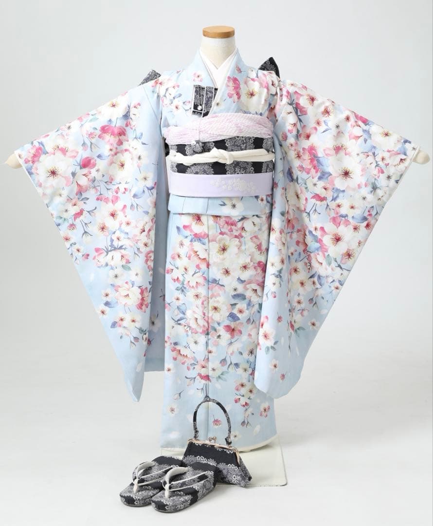 七五三 7歳着物 水色 パステルカラー JILLSTUART