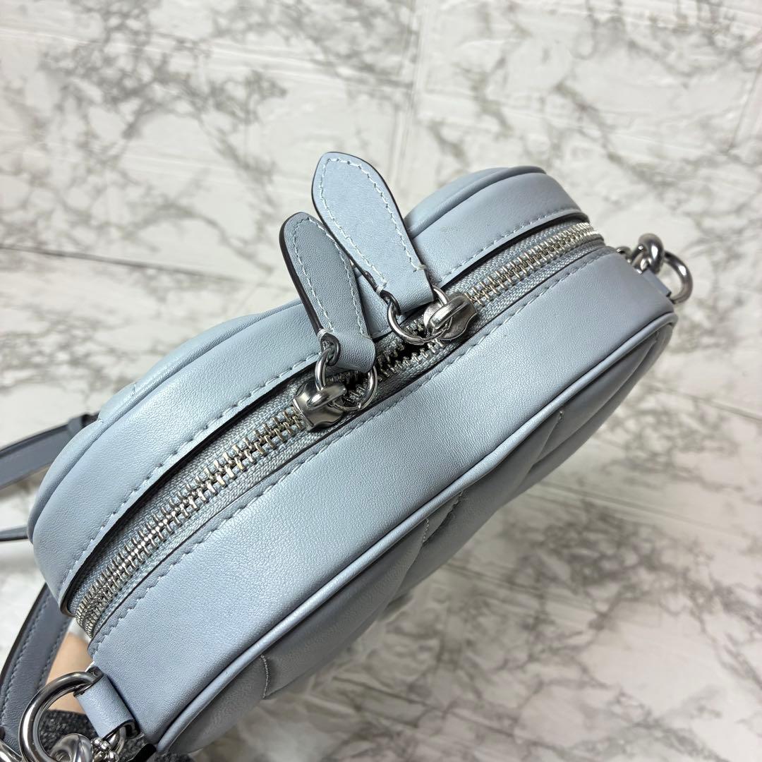 極美品　コーチ ハート クロスボディ キルティング　ショルダーバッグ