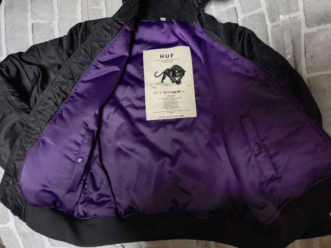 【ファー欠品】【Sサイズ】【HUF】【N-2B】 ハフ【人気ブラック】パープル