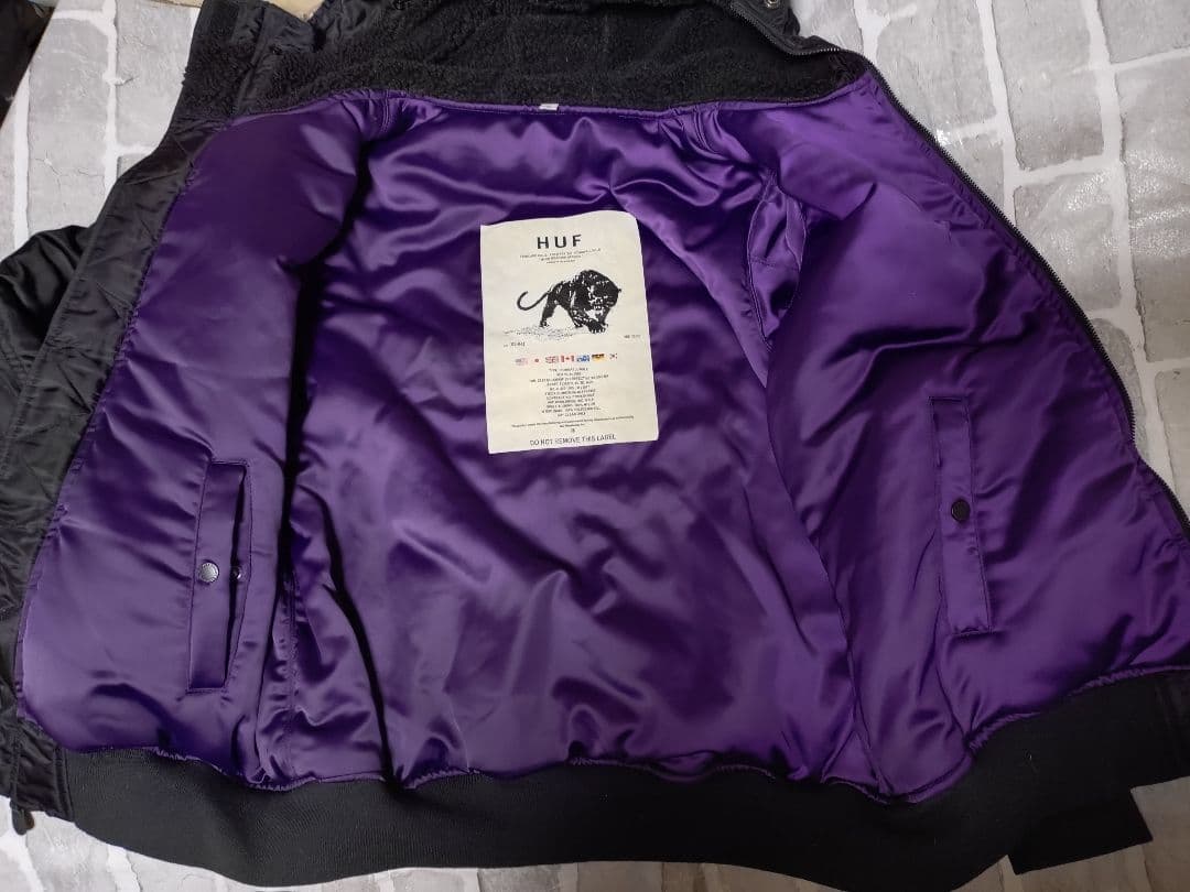 【ファー欠品】【Sサイズ】【HUF】【N-2B】 ハフ【人気ブラック】パープル