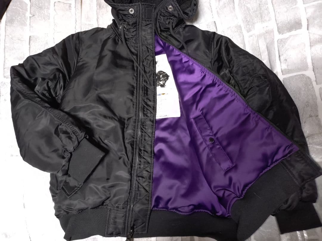 【ファー欠品】【Sサイズ】【HUF】【N-2B】 ハフ【人気ブラック】パープル