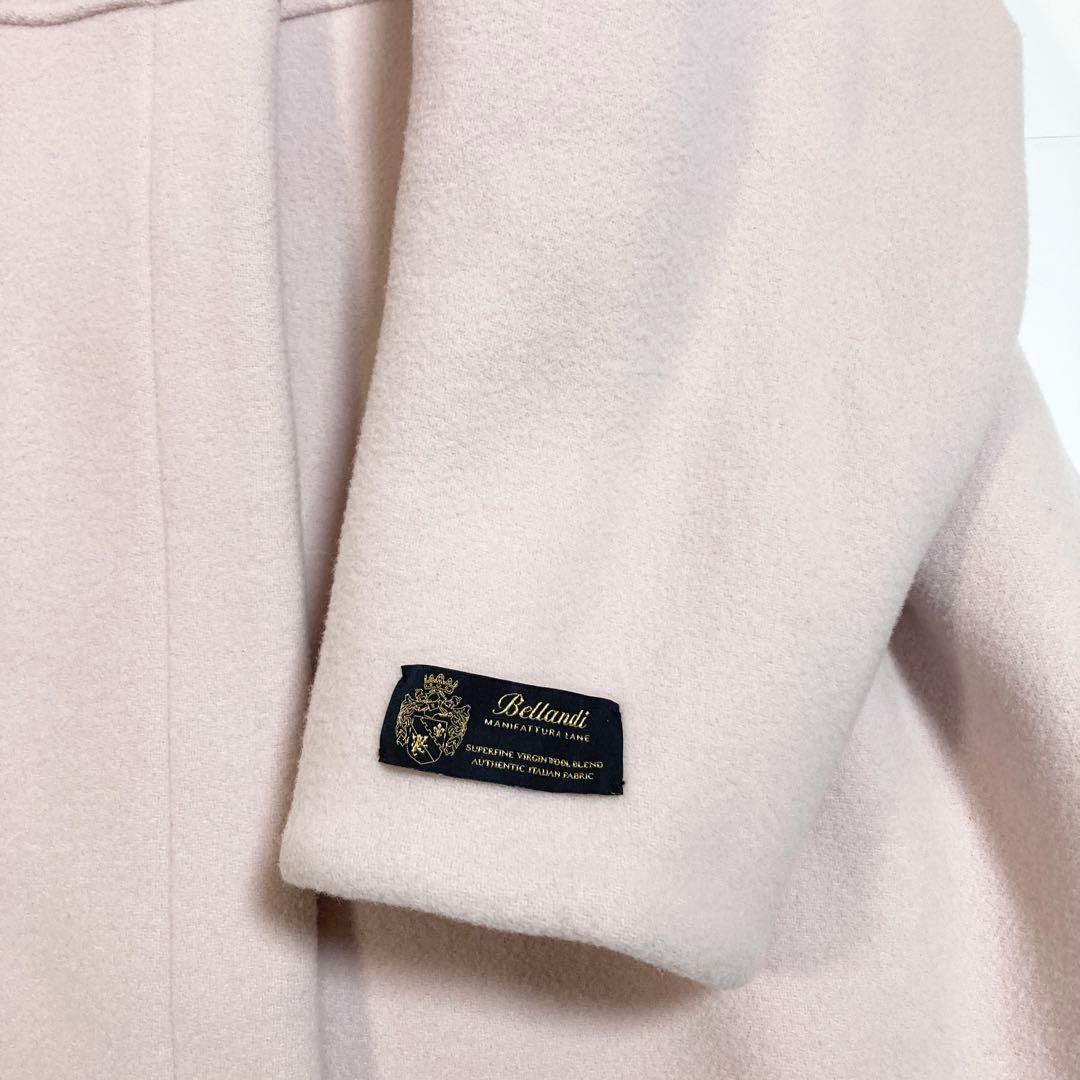 セルフォード ウール ビックカラーロングコート ライトピンク　38