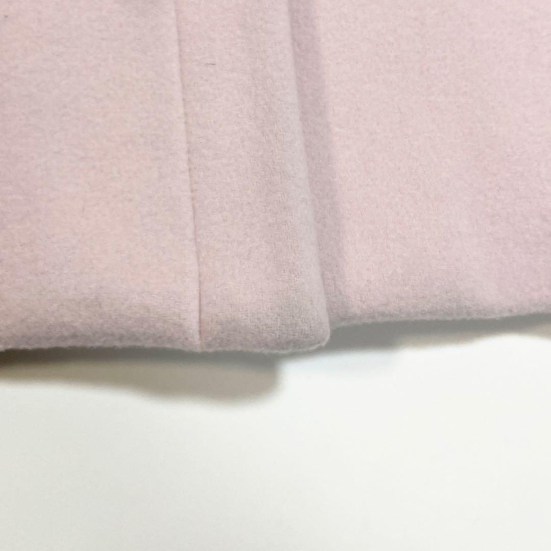 セルフォード ウール ビックカラーロングコート ライトピンク　38