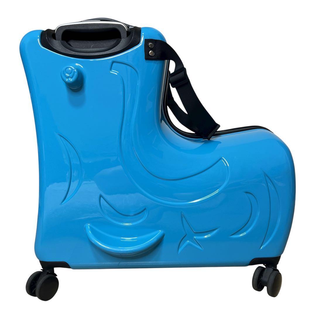 美品【人気カラー】NORIKKO ノリッコ 子ども乗せキャリーケース M ブルー