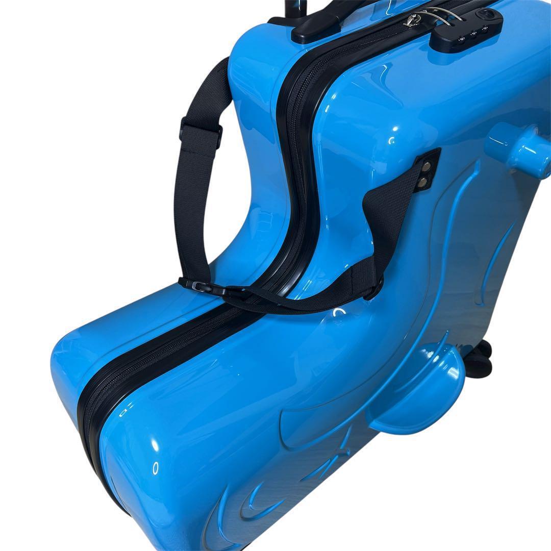 美品【人気カラー】NORIKKO ノリッコ 子ども乗せキャリーケース M ブルー