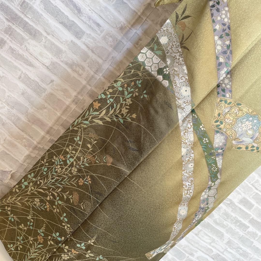 訪問着　フルセット　地紙　熨斗　綸子　金彩加工　入学式　卒業式　七五三　H2