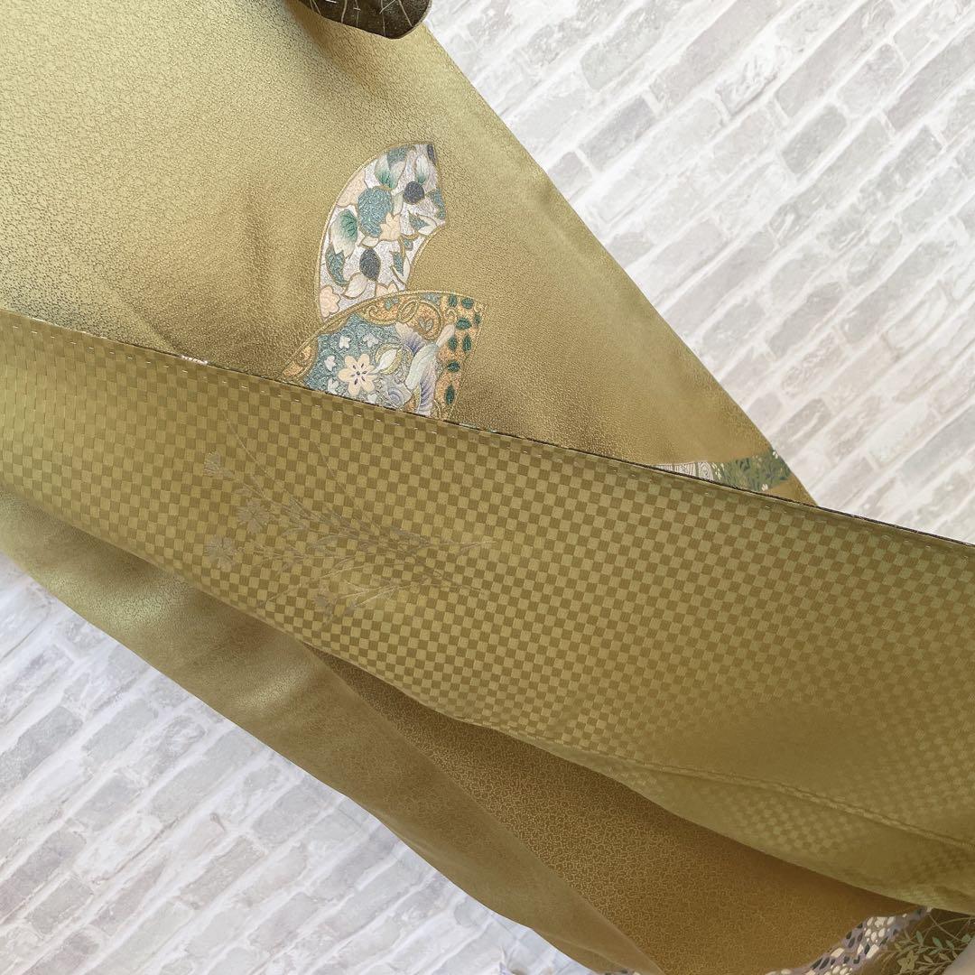 訪問着　フルセット　地紙　熨斗　綸子　金彩加工　入学式　卒業式　七五三　H2