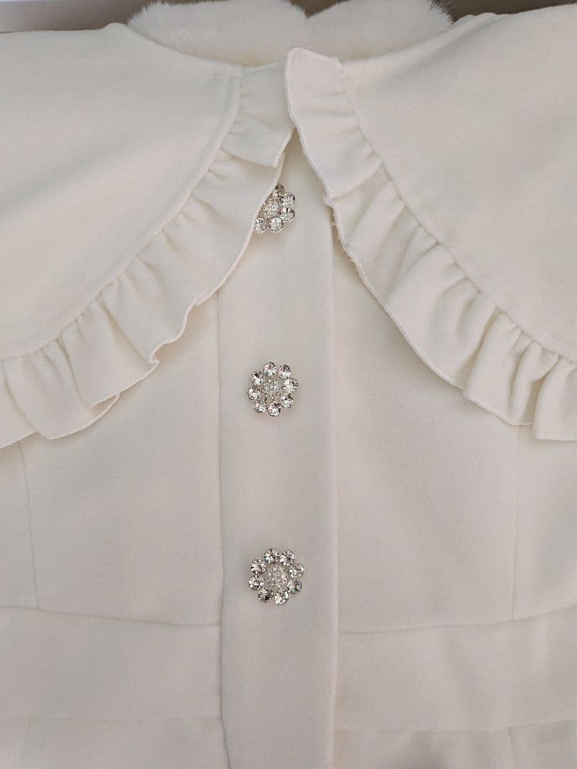 NOEMIE ノエミー ケープフリルドーリーフレアコート Lサイズ