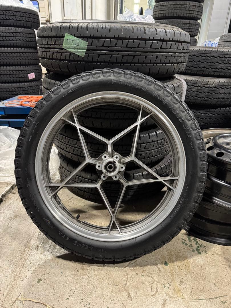 GSX400F 純正　フロント　星キャス　19インチ　ダブルディスク対応