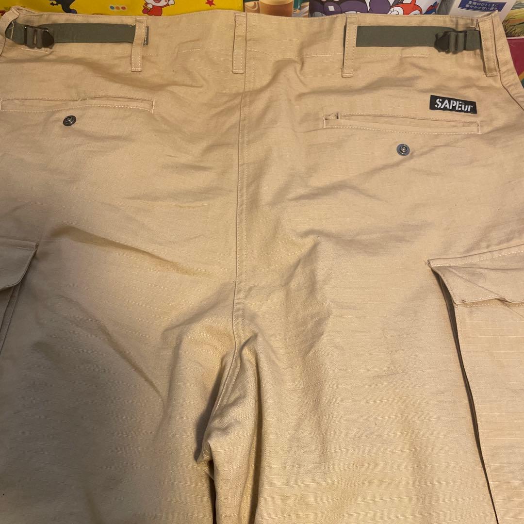 SAPEUR ベージュ カーゴパンツ